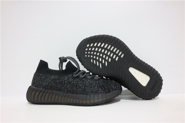 Youth Running Weapon Yeezy 350 Black Shoes 003